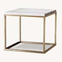Restoration Hardware White Marble Side Table