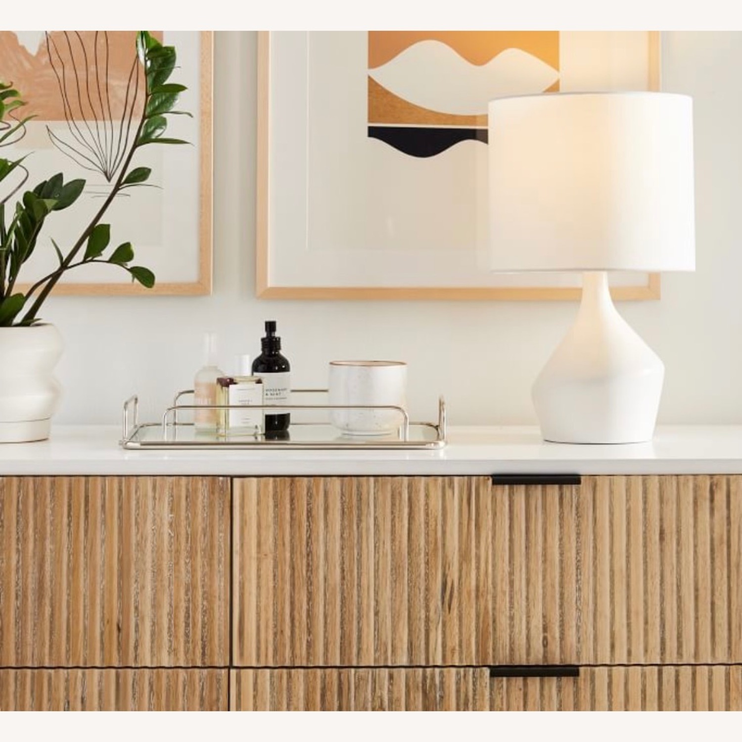 West Elm White Table Lamp - image-3