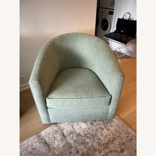 Used Living Spaces Jenner Green Accent Chair for sale on AptDeco
