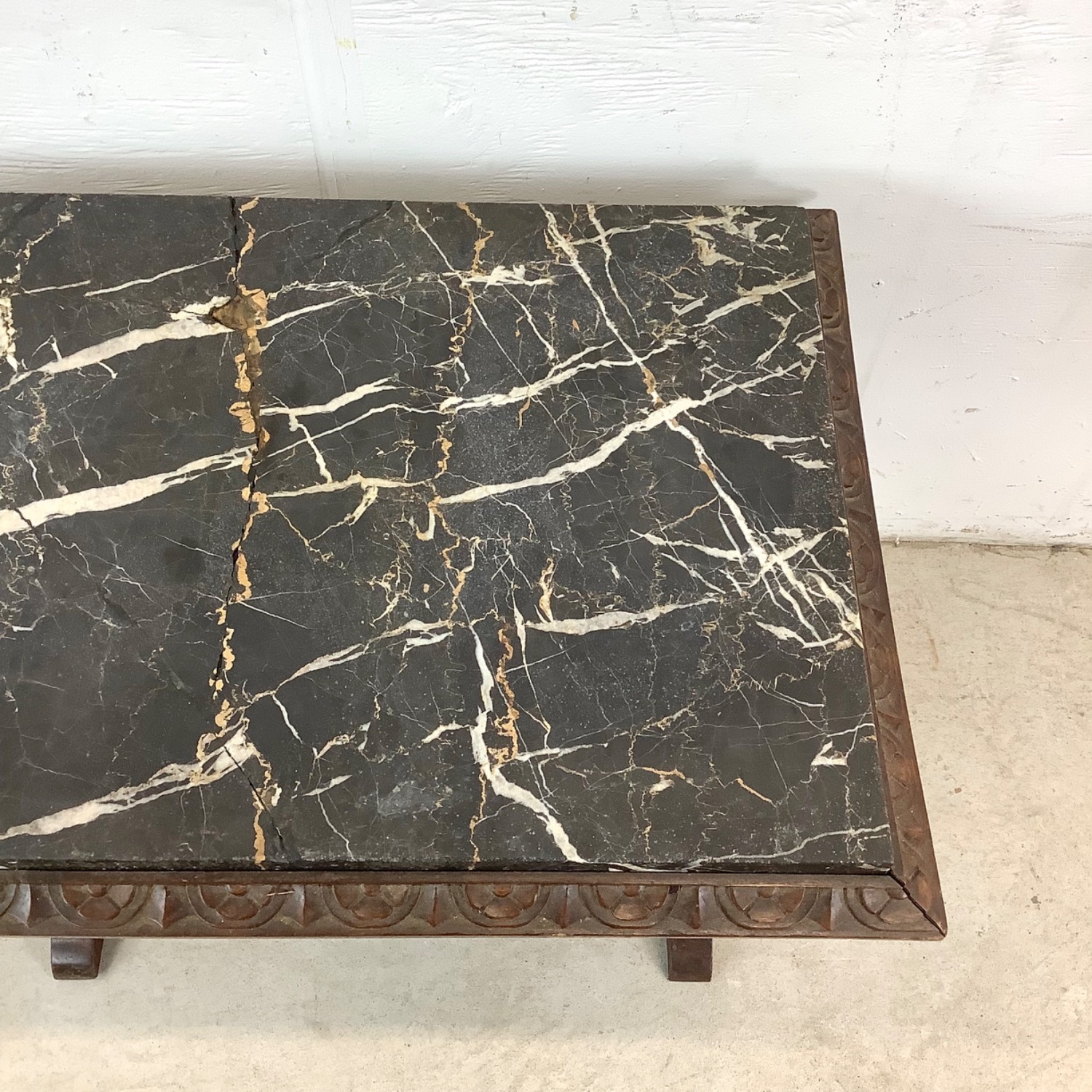 Antique Renaissance Revival Marble Top Table - image-5