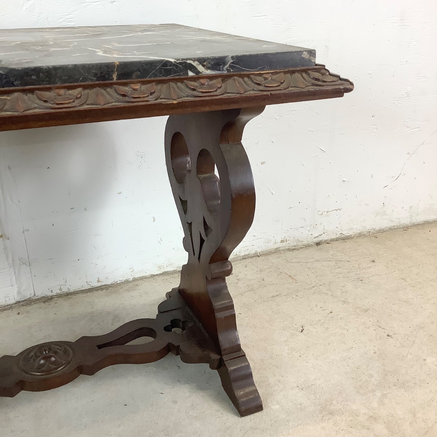 Antique Renaissance Revival Marble Top Table - image-9