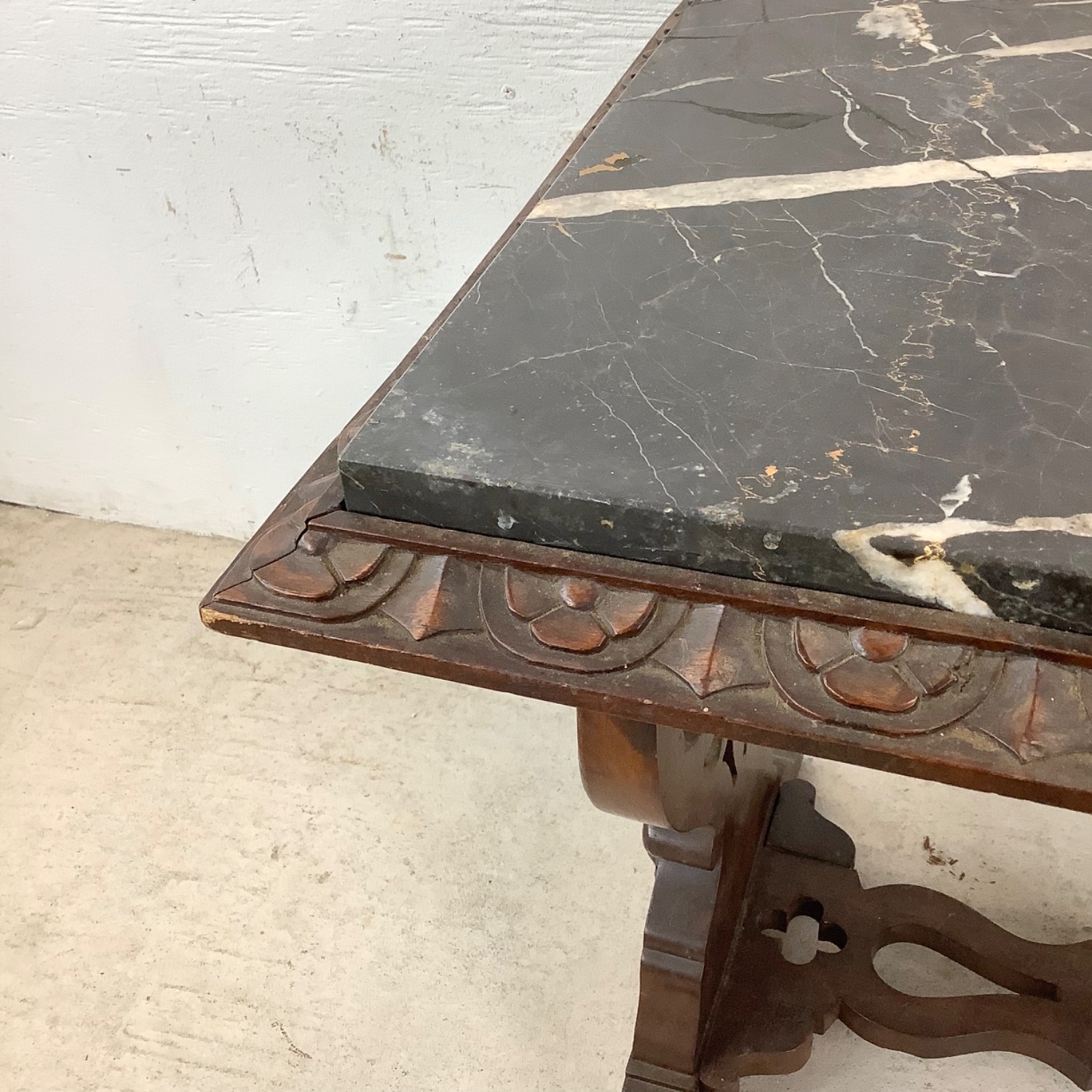 Antique Renaissance Revival Marble Top Table - image-8