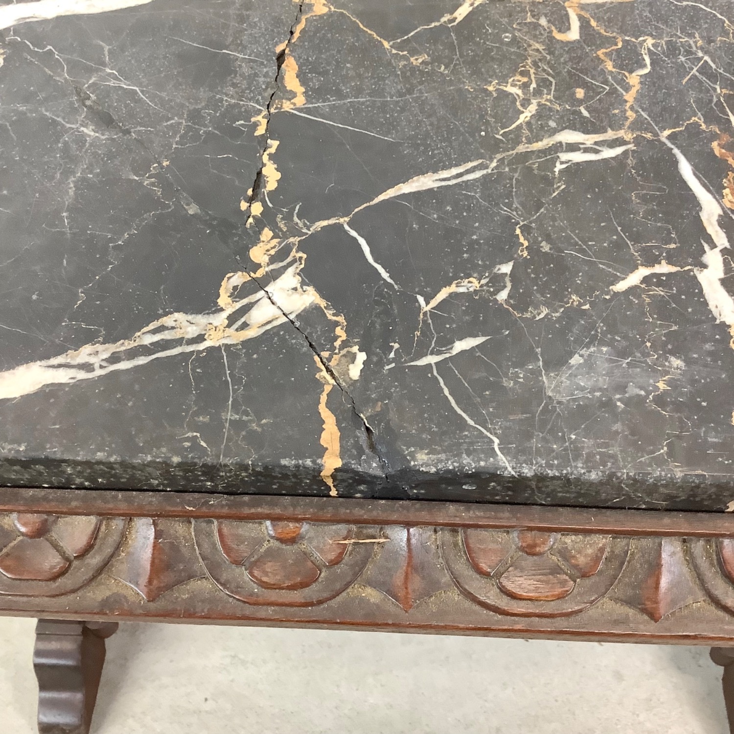 Antique Renaissance Revival Marble Top Table - image-11