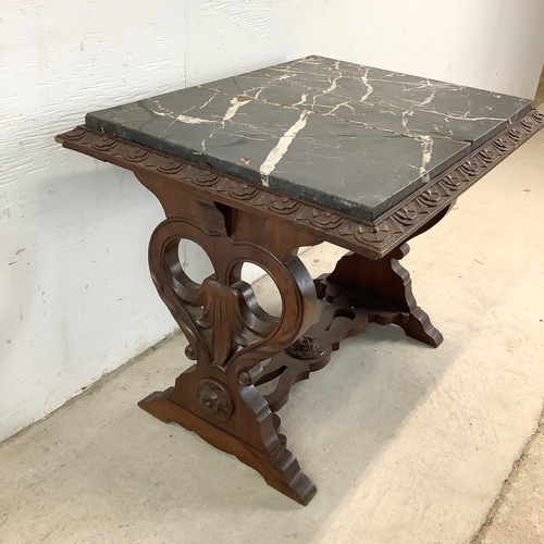 Used Antique Renaissance Revival Marble Top Table for sale on AptDeco