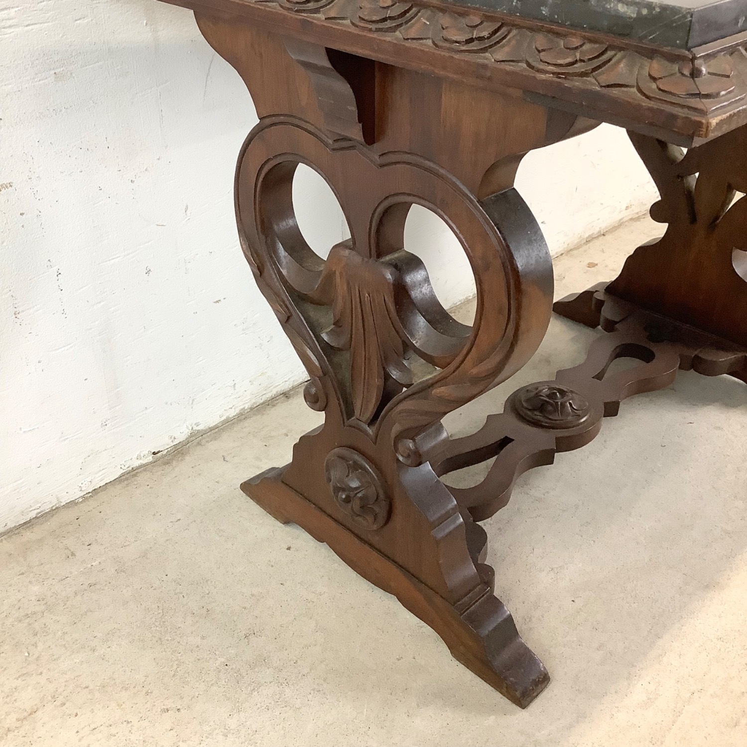Antique Renaissance Revival Marble Top Table - image-16