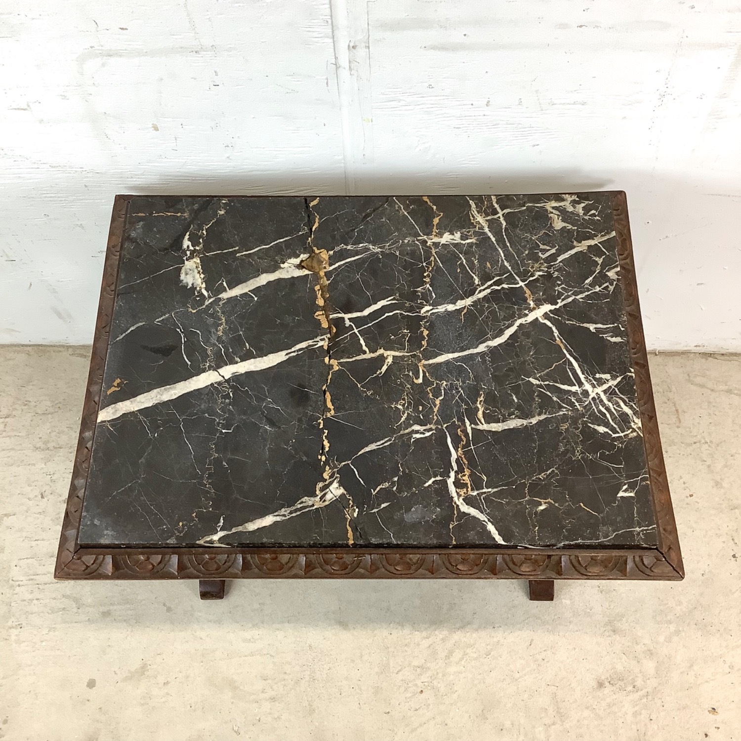 Antique Renaissance Revival Marble Top Table - image-3