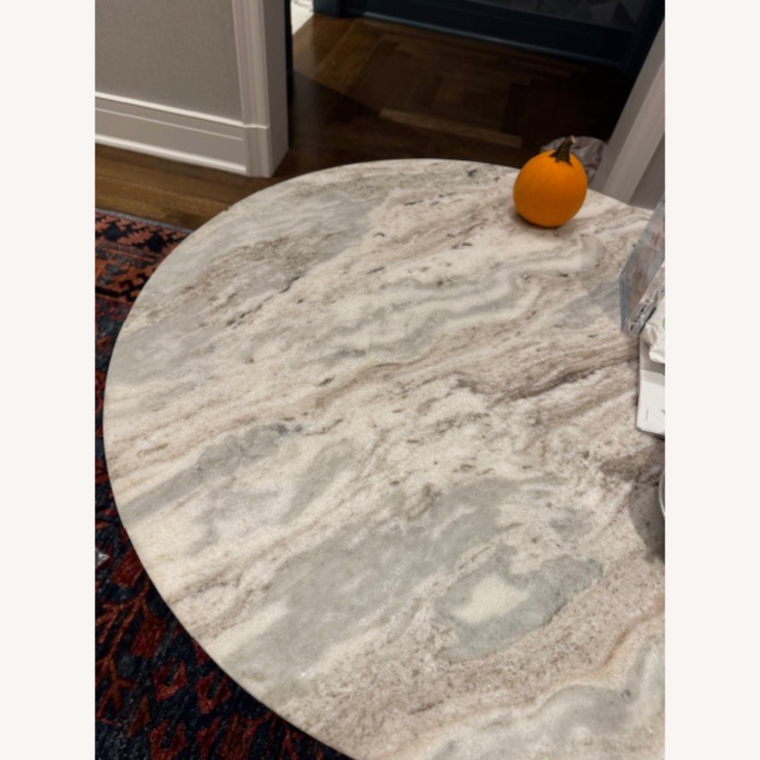 CB2 Babylon Round Marble Bistro Table - image-2