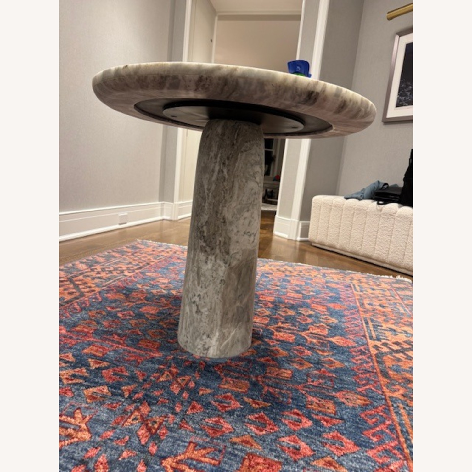 CB2 Babylon Round Marble Bistro Table - image-3