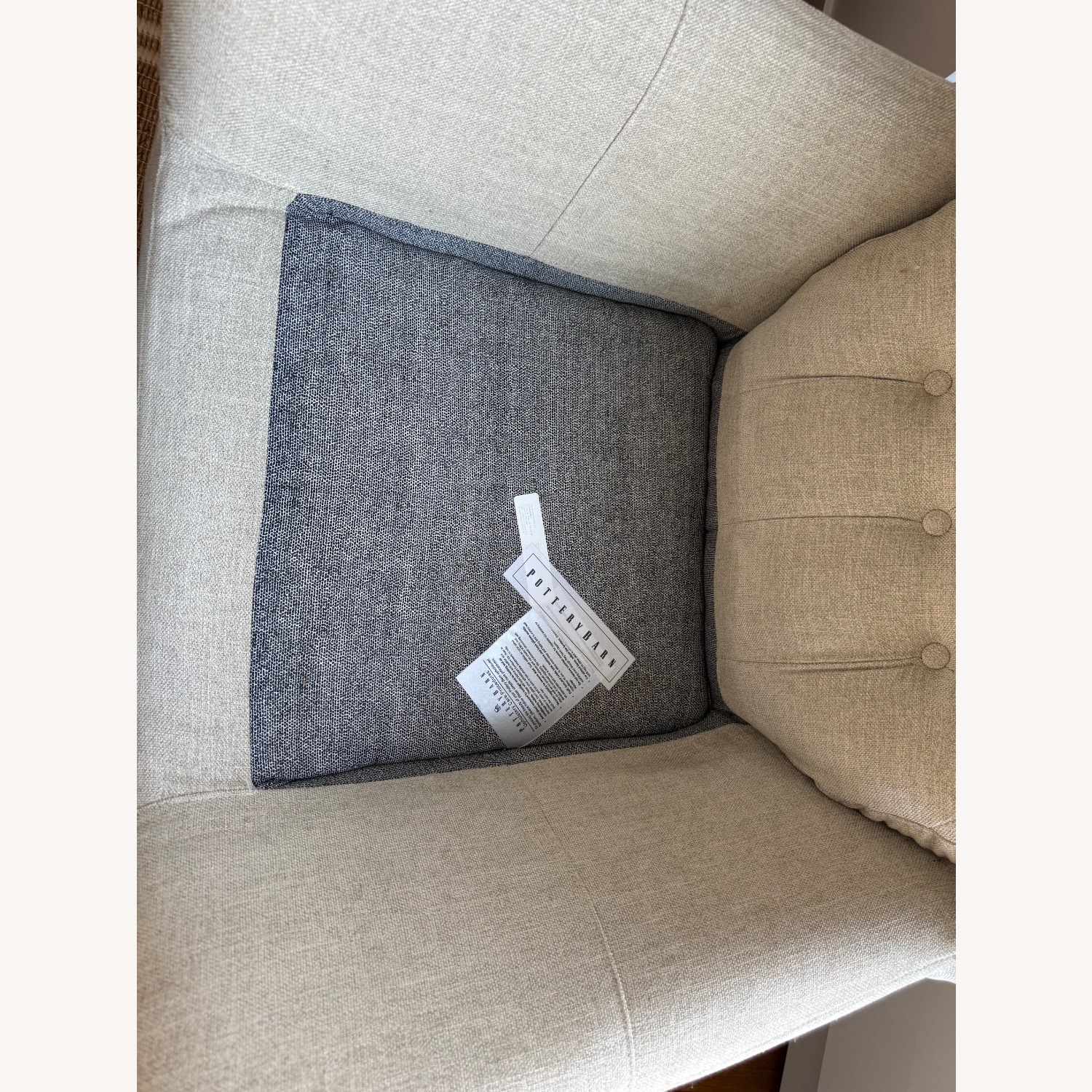 Pottery Barn Wells Tufted Swivel Chair Armchair - image-6