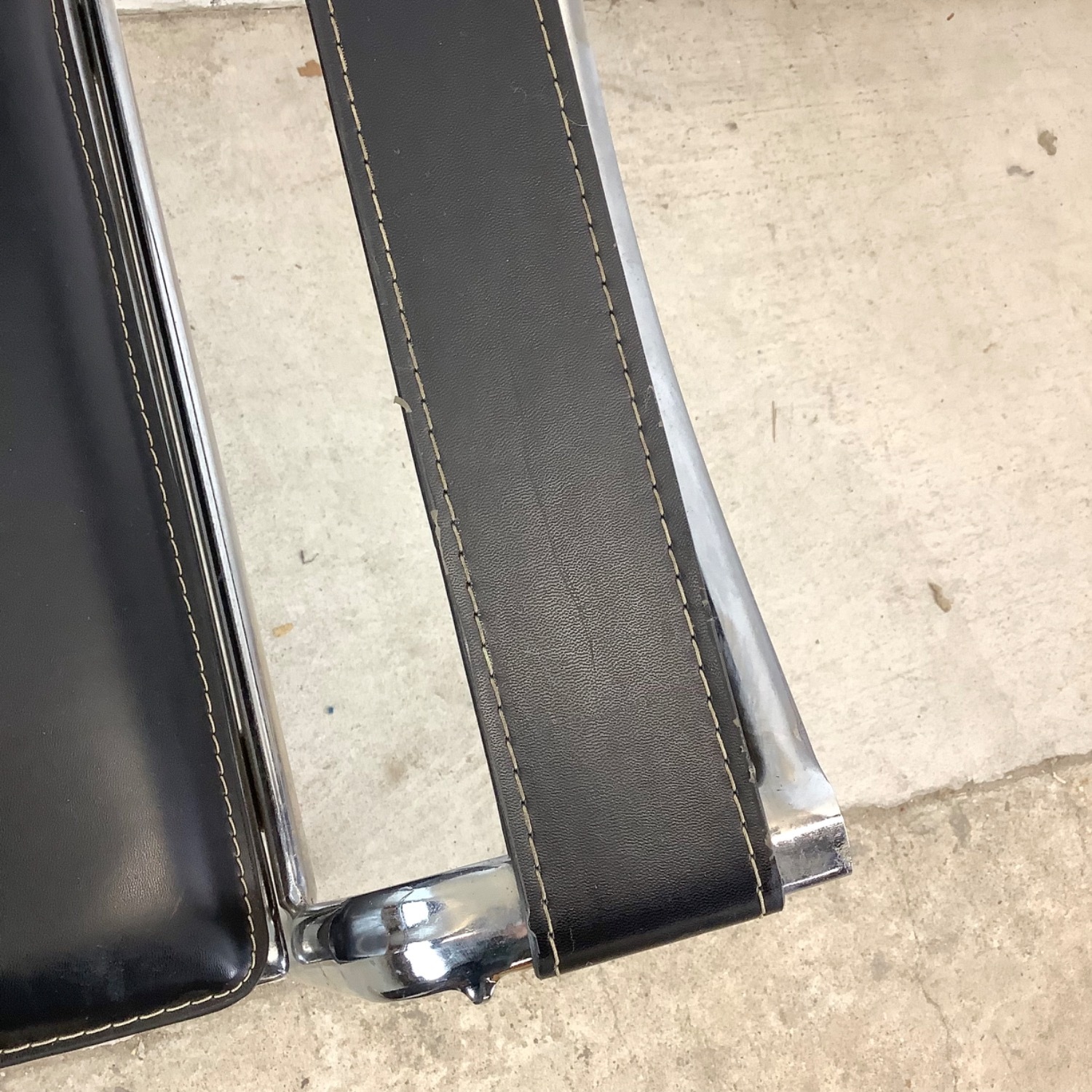 Vintage Modern Strap Seat Armchair - image-8