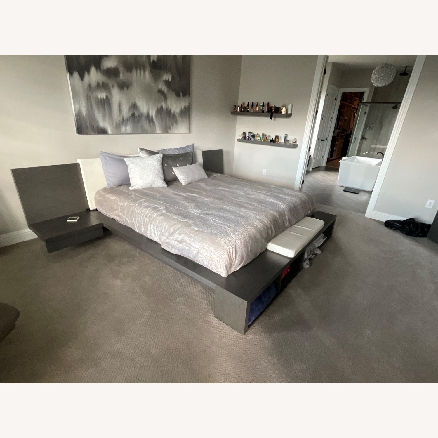 ALF Group Dark Gray Wood King Bed - image-2