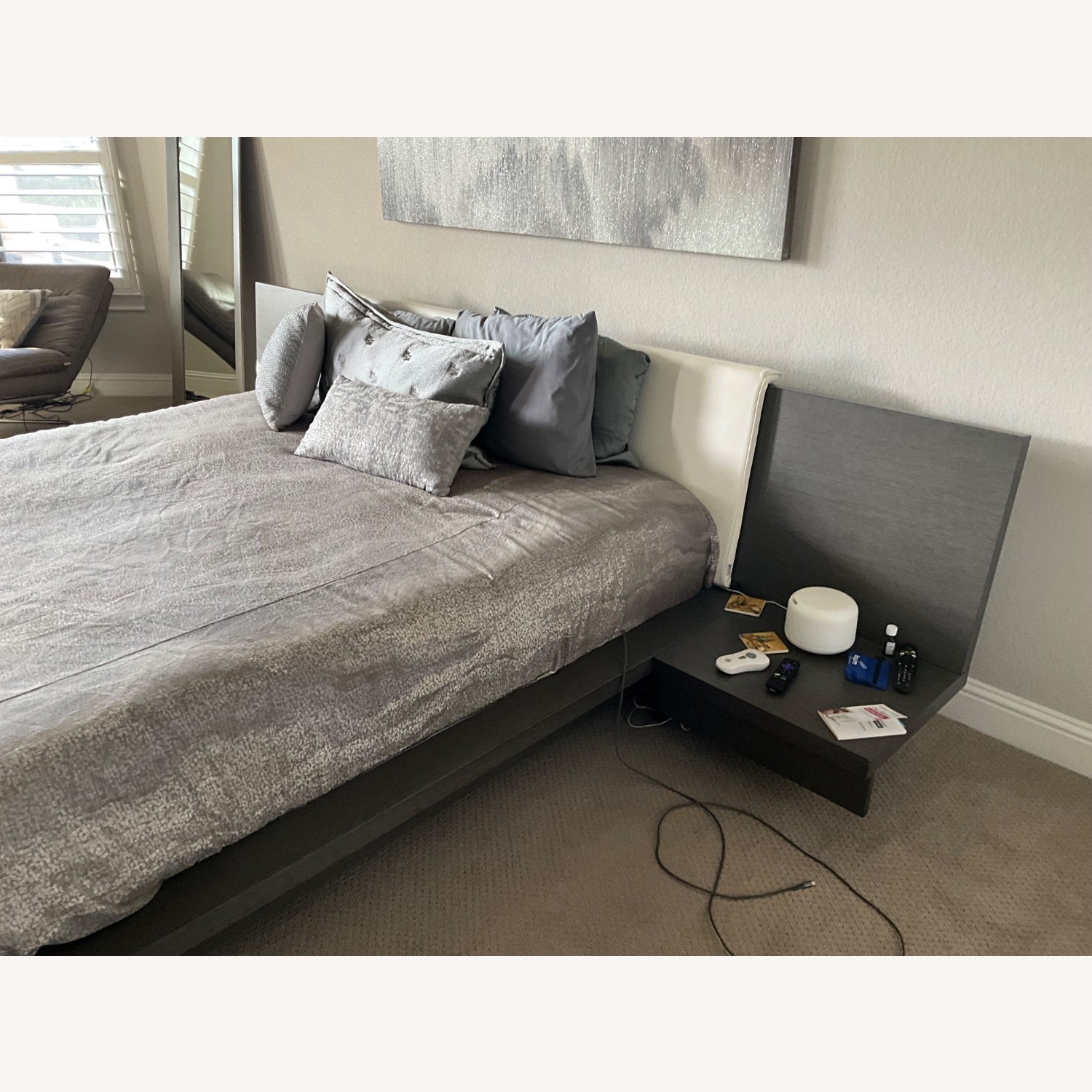 ALF Group Dark Gray Wood King Bed - image-8