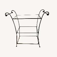Dark Bronze & Glass 3 Shelf Etagere