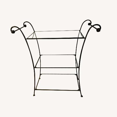 Used Dark Bronze & Glass 3 Shelf Etagere for sale on AptDeco