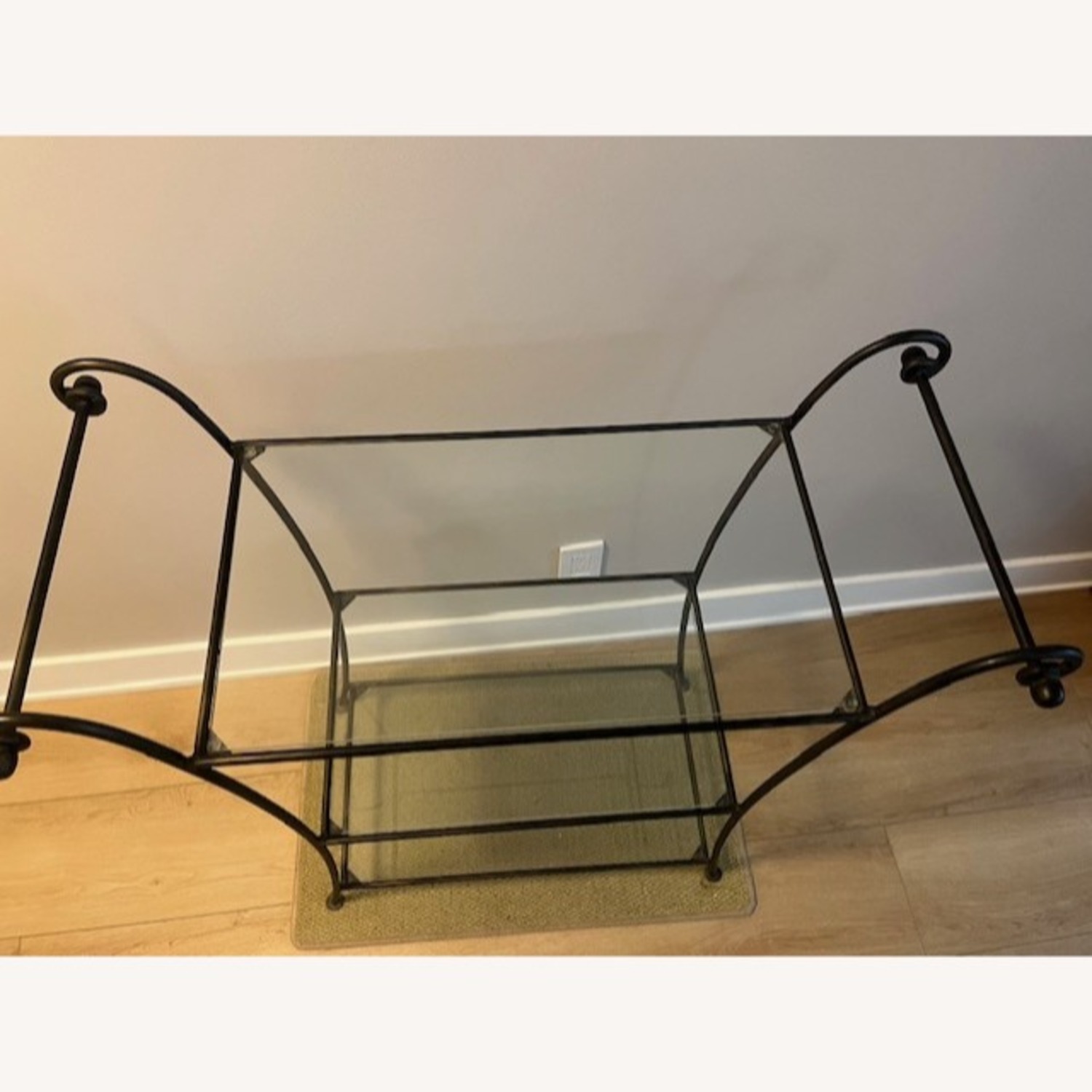 Dark Bronze & Glass 3 Shelf Etagere - image-3