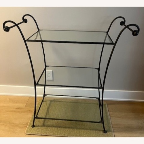 Used Dark Bronze & Glass 3 Shelf Etagere for sale on AptDeco