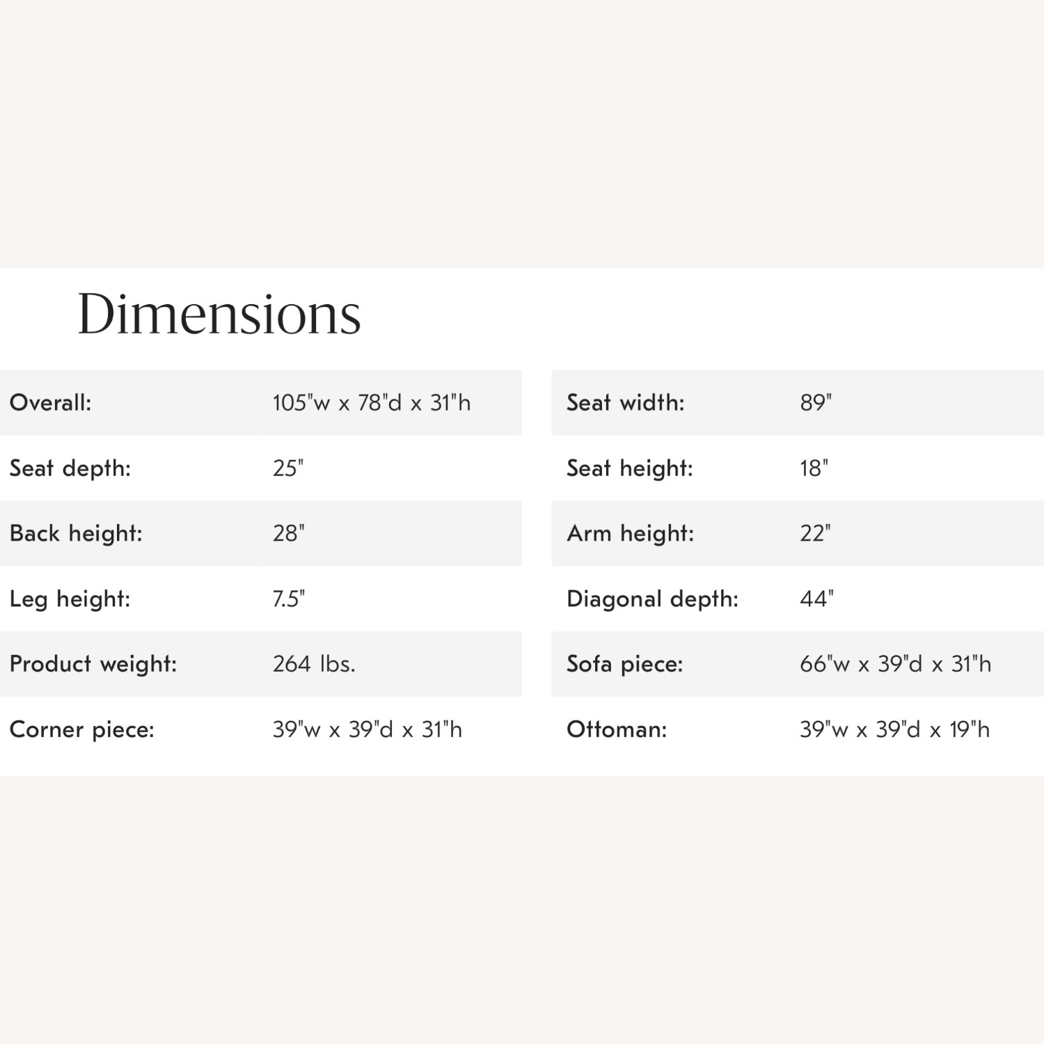 West Elm Andes 3-Piece Ottoman Sectional - image-12