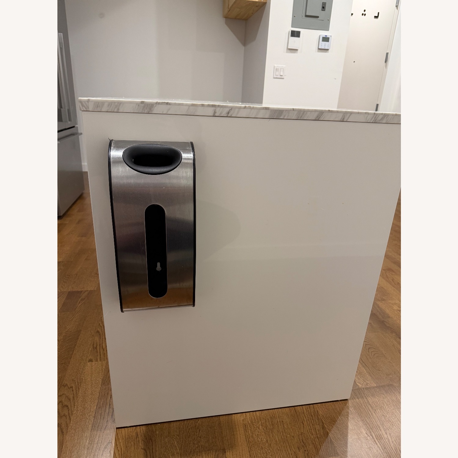 CB2 White Wood Kitchen Island - image-7