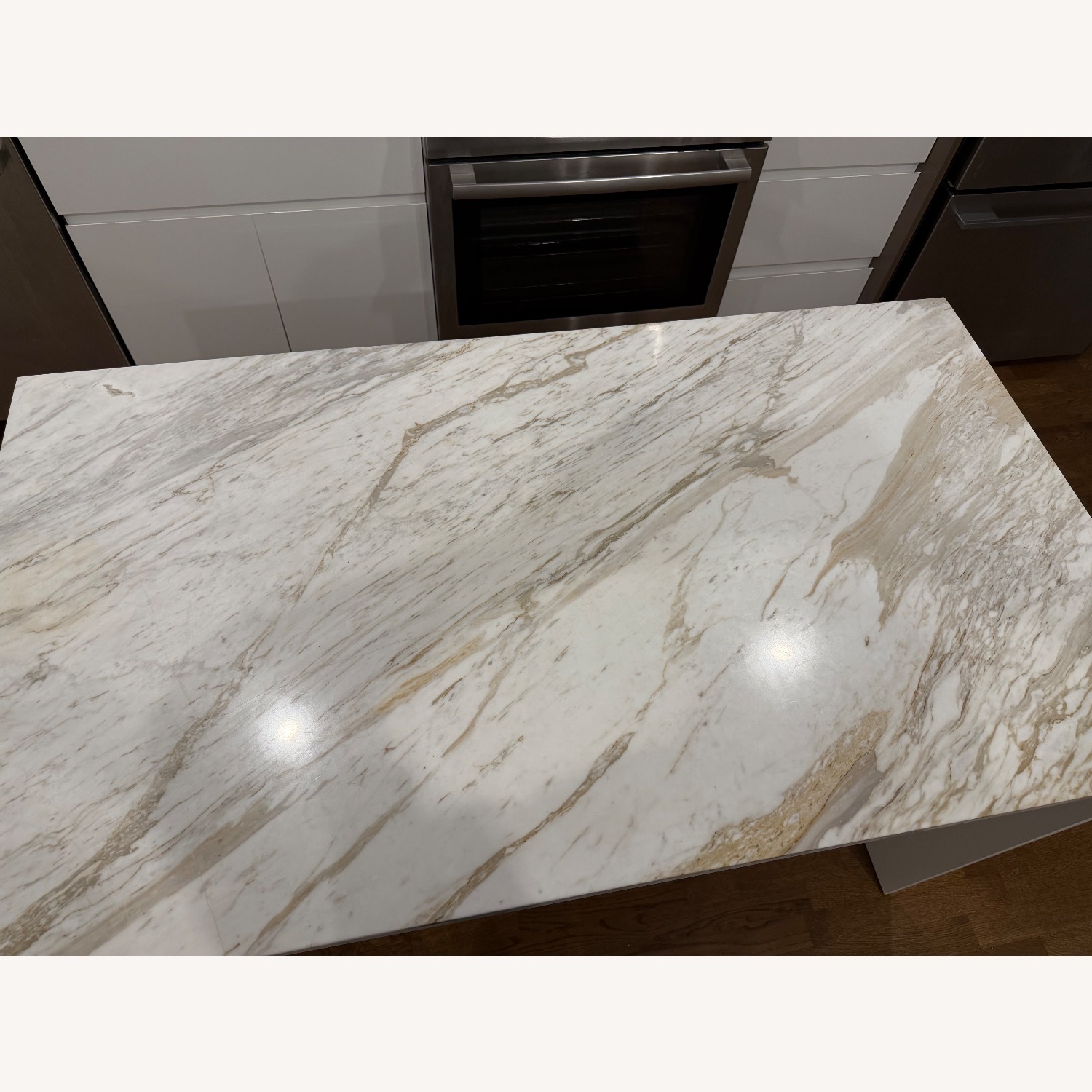 CB2 White Wood Kitchen Island - image-5