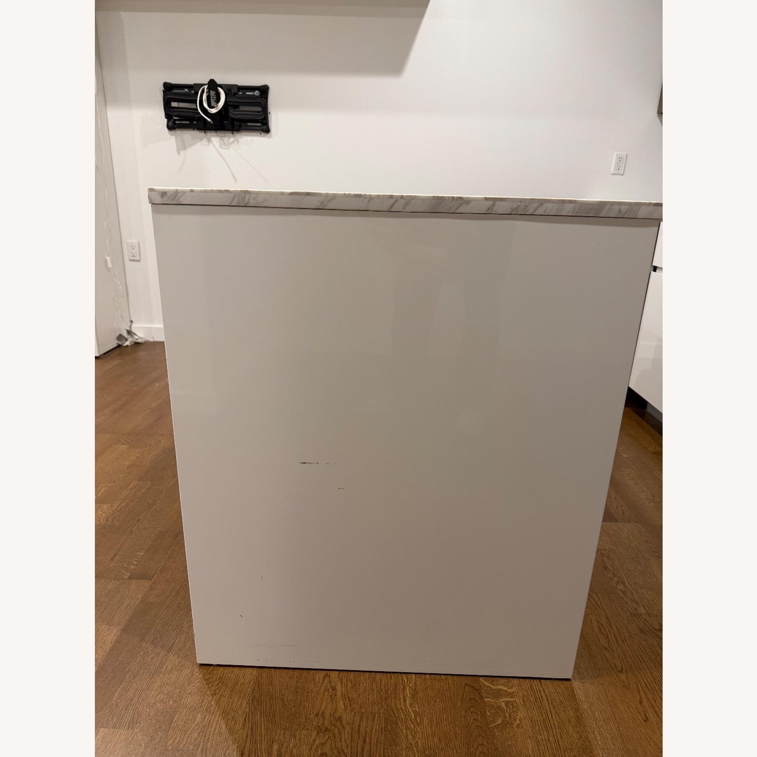 CB2 White Wood Kitchen Island - image-9