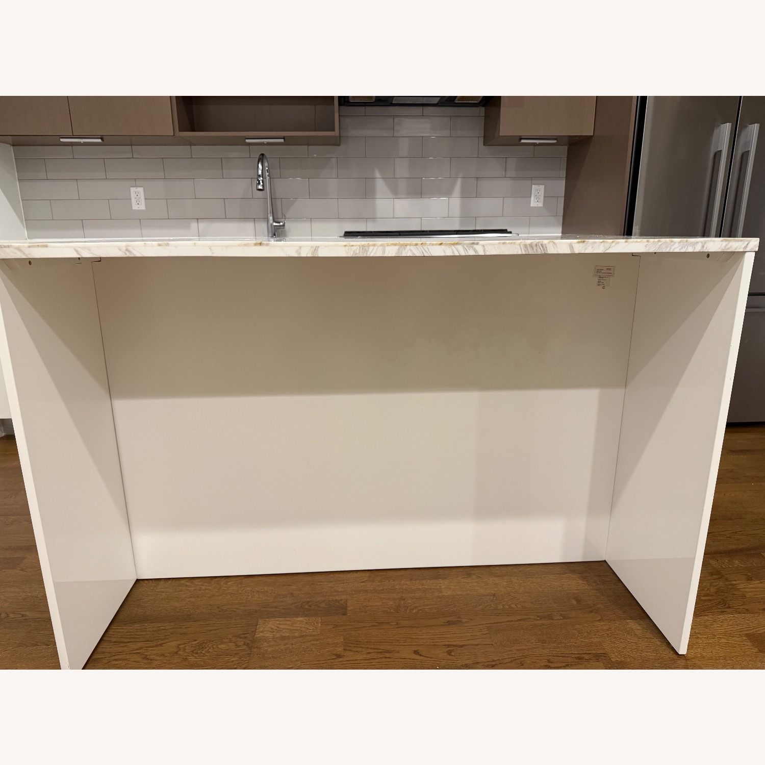CB2 White Wood Kitchen Island - image-6