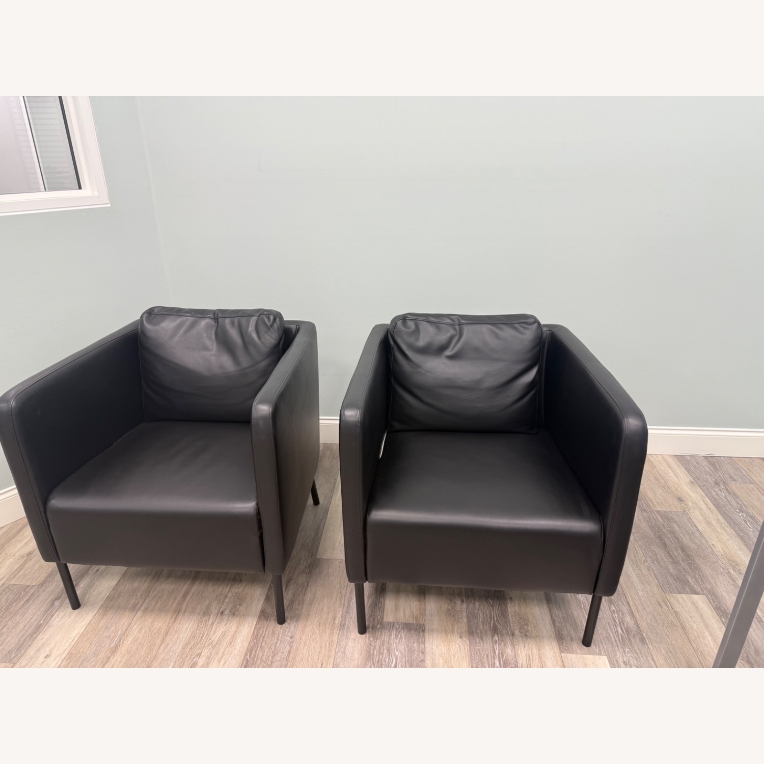 IKEA EKERÖ Black Leather Armchair - image-2