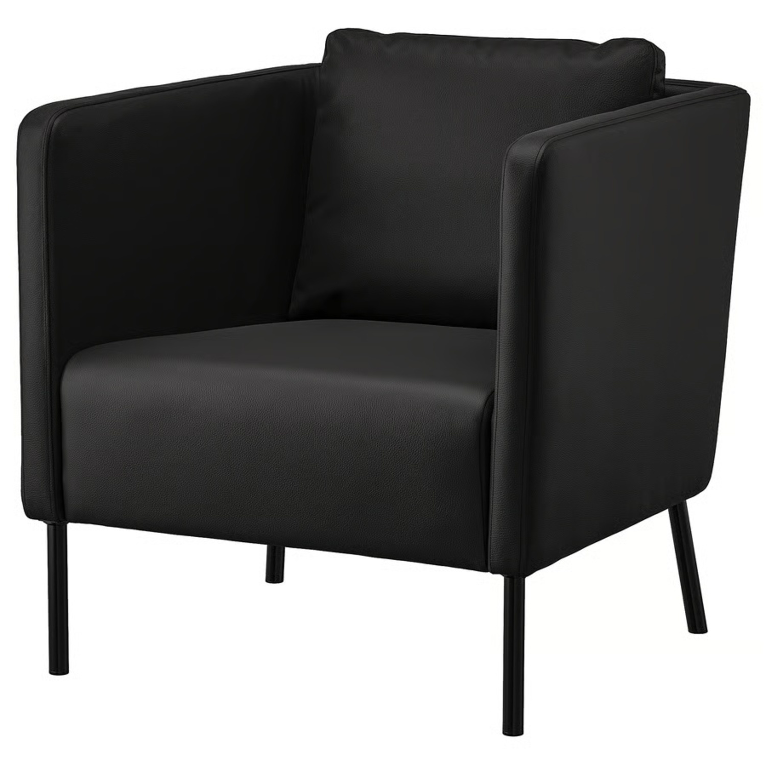 IKEA EKERÖ Black Leather Armchair - image-4
