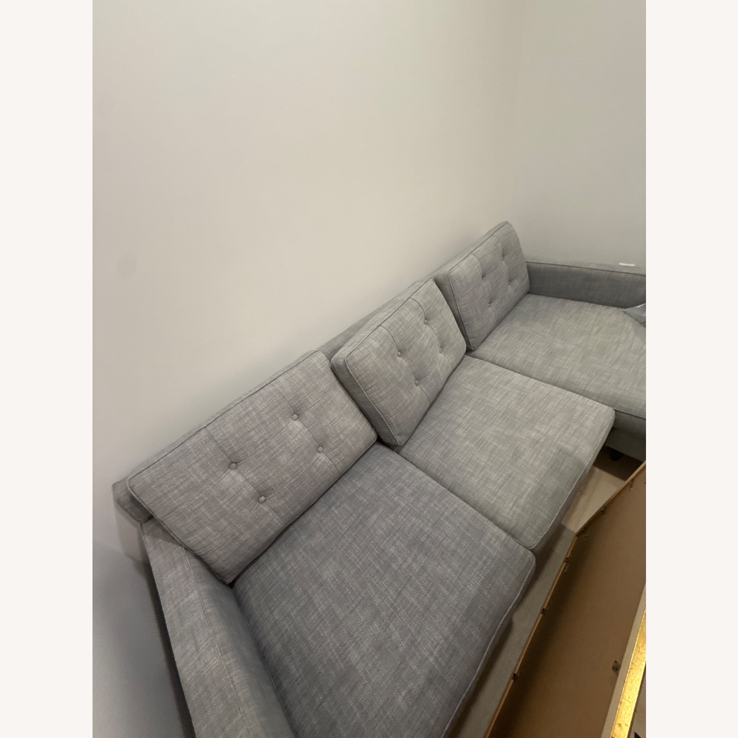 West Elm Drake Gray Sectional Sofa - image-3