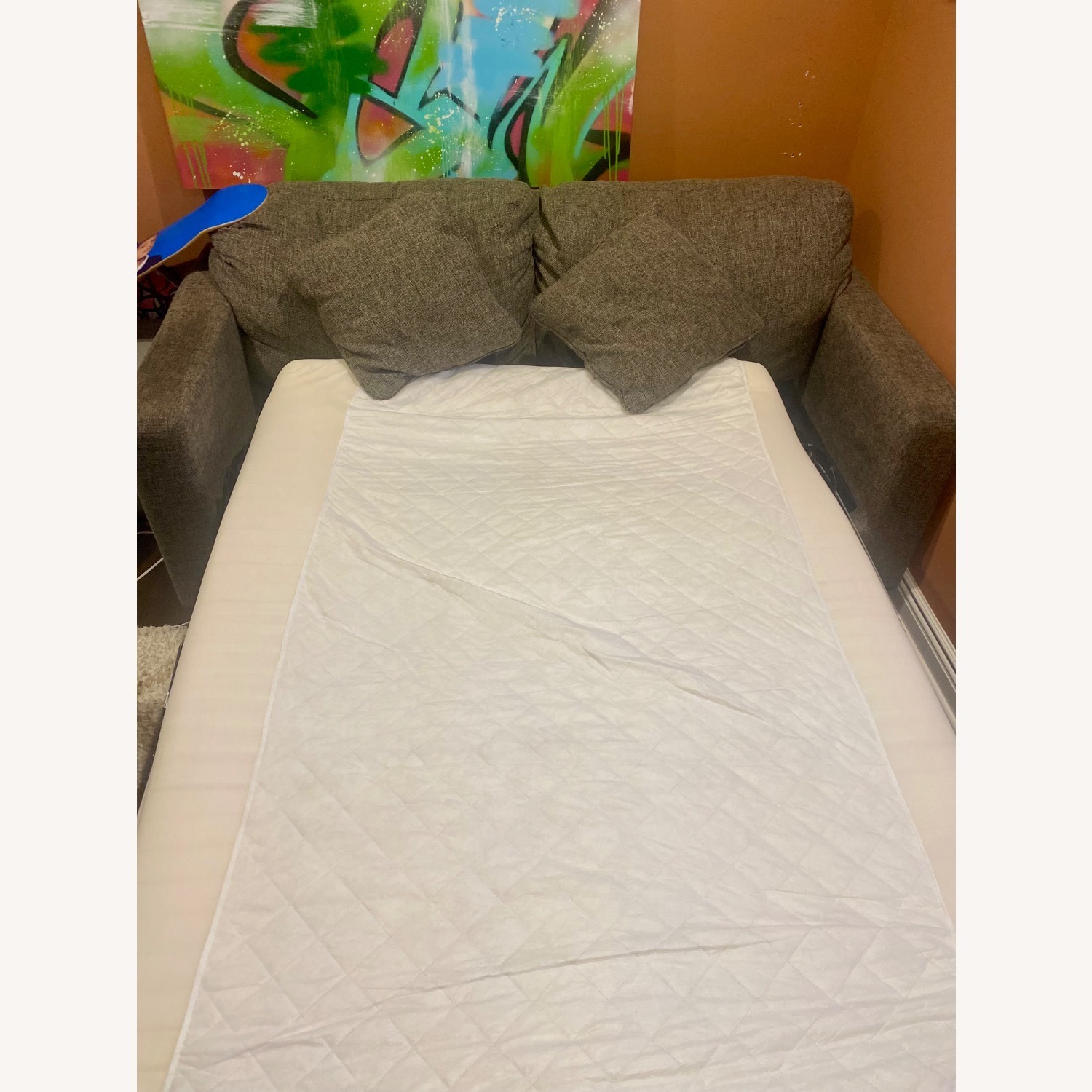 Ashley Furniture Gray Fabric Sleeper Sofa - image-8