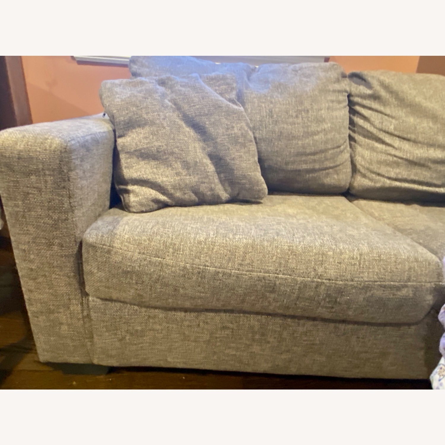 Ashley Furniture Gray Fabric Sleeper Sofa - image-1