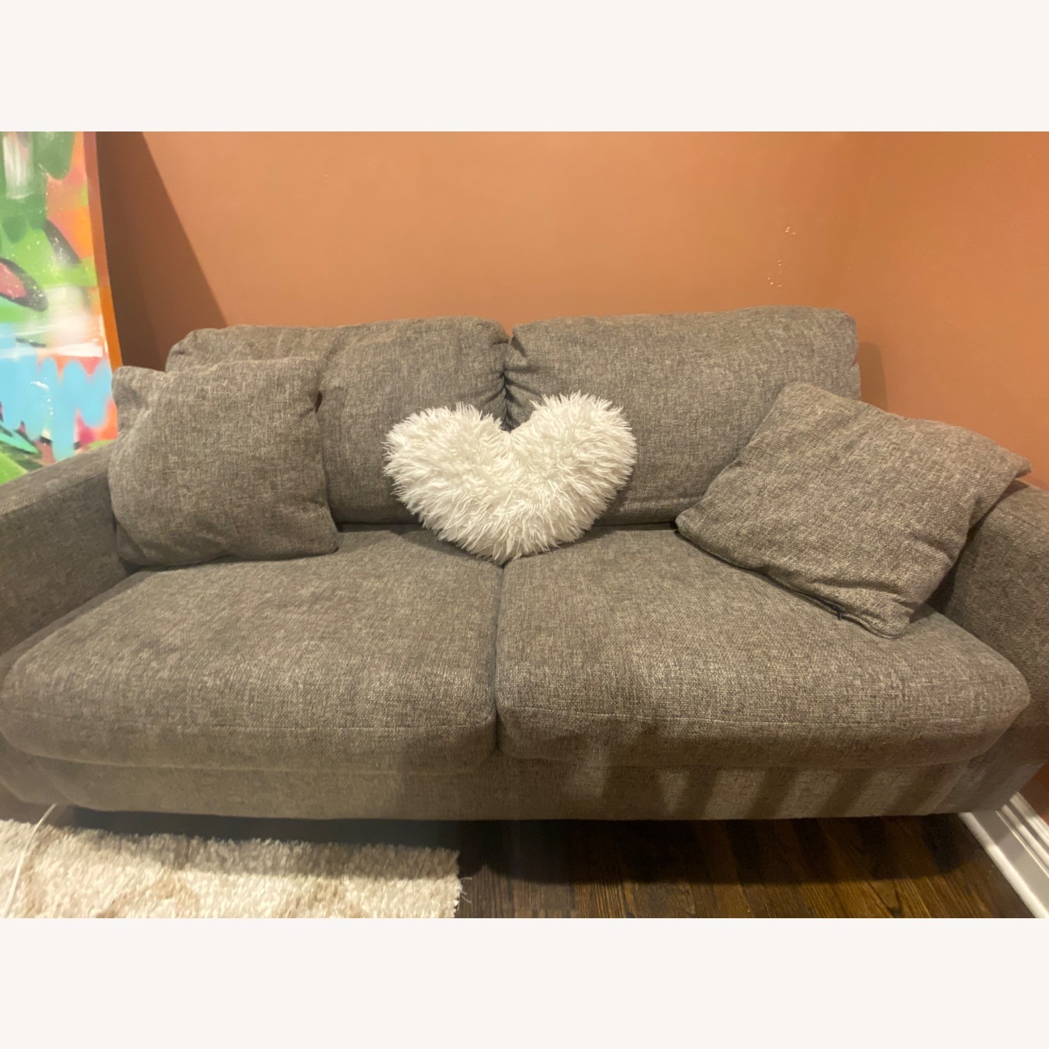 Ashley Furniture Gray Fabric Sleeper Sofa - image-9