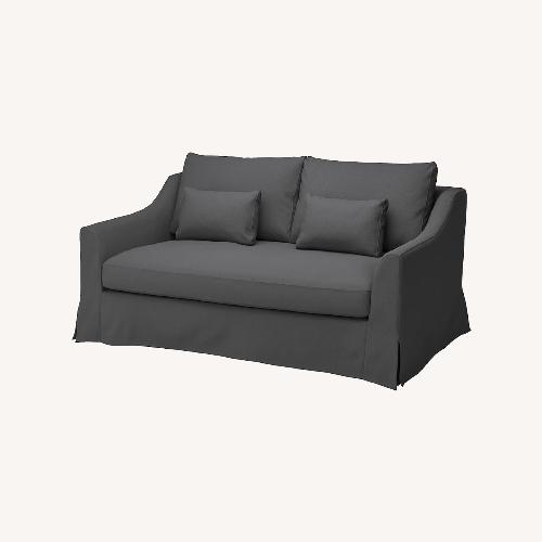 KARLSTADカルススタード　イースンダグレー Ikea Karlstad Loveseat in Light Gray Isunda - AptDeco