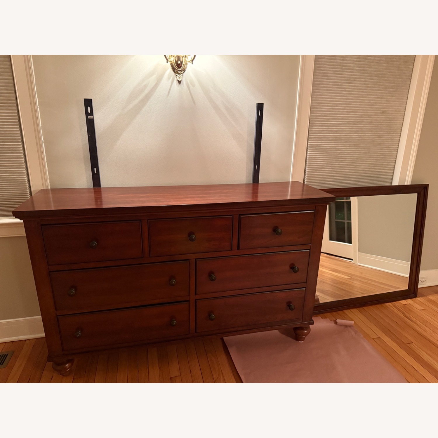 Bob's Discount Furniture Dark Brown Wood Dresser - image-3
