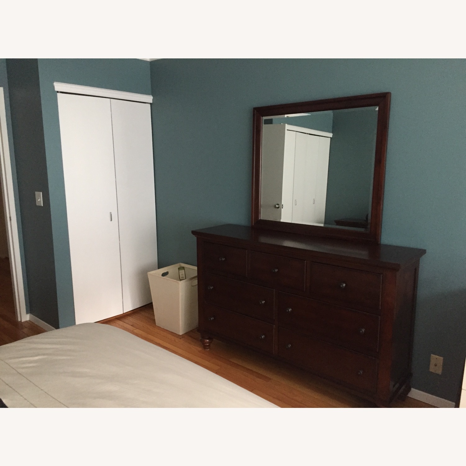 Bob's Discount Furniture Dark Brown Wood Dresser - image-1