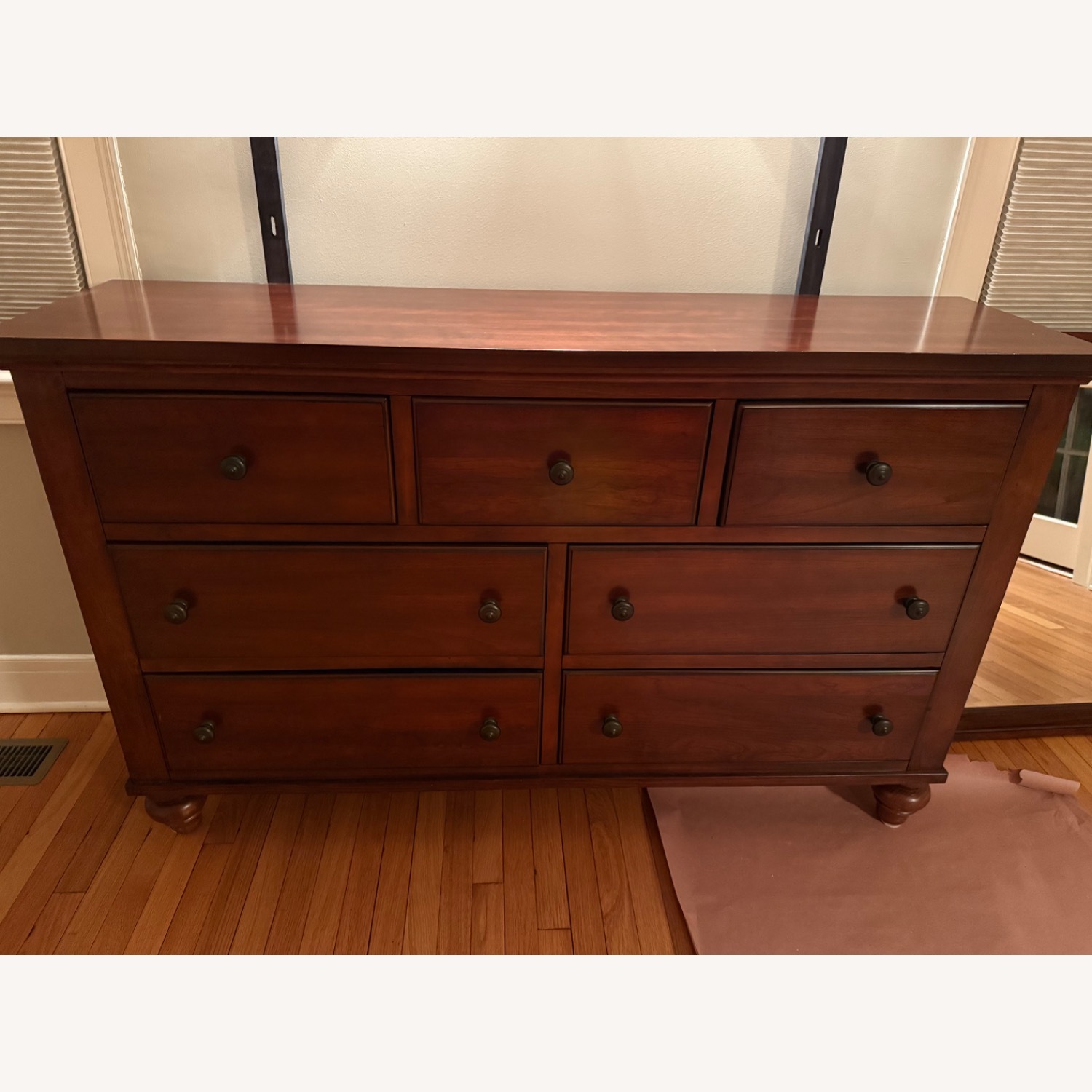 Bob's Discount Furniture Dark Brown Wood Dresser - image-2