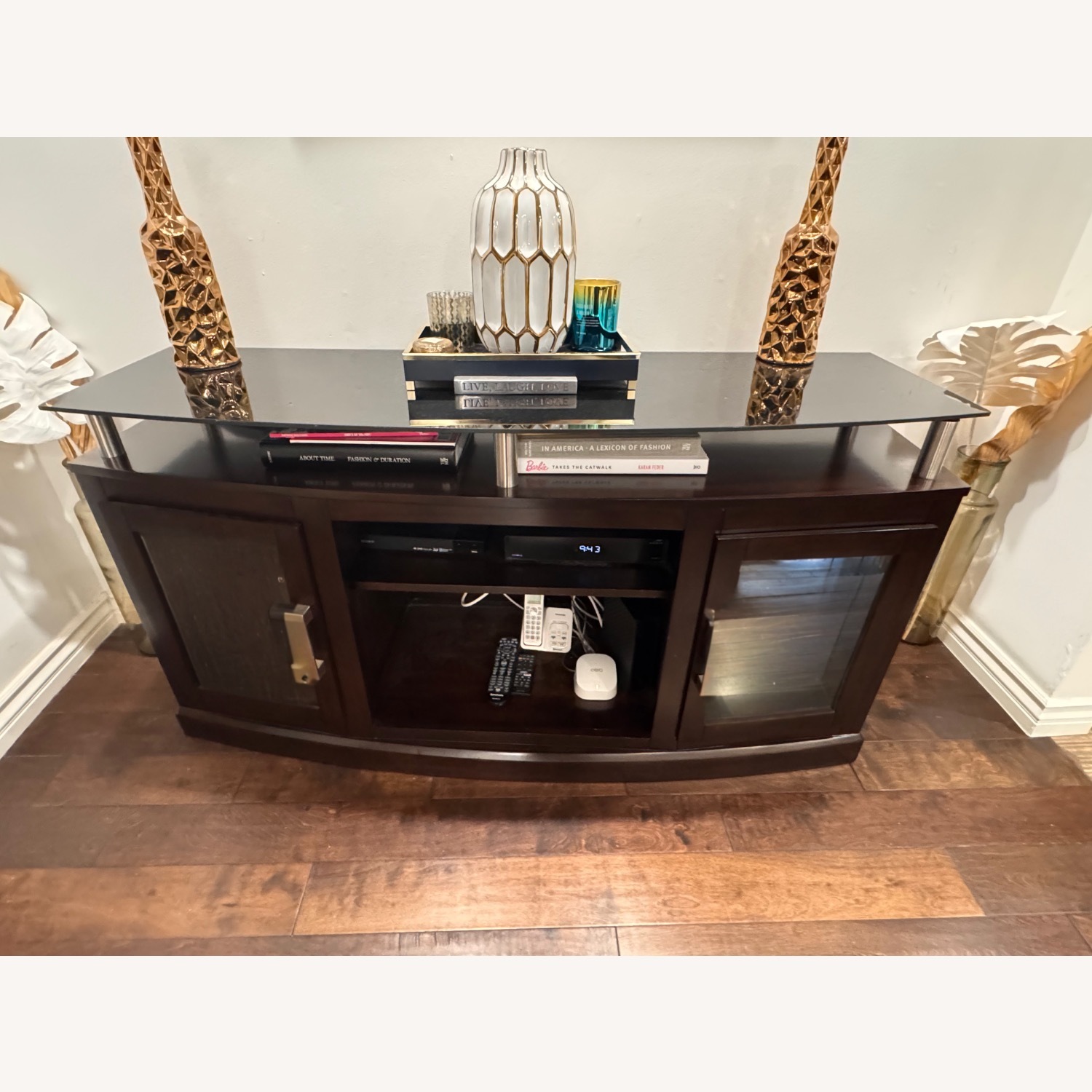 Ashley Furniture Chanceen Dark Brown Wood Media Storage - image-5