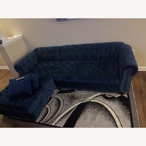 Used Other Blue Fabric 3+ Piece Sectional for sale on AptDeco