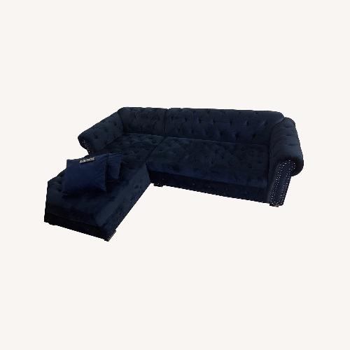 Used Other Blue Fabric 3+ Piece Sectional for sale on AptDeco