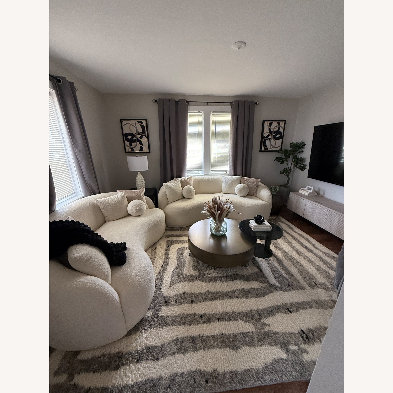 Wayfair White 2 Piece Set sofa  - image-5