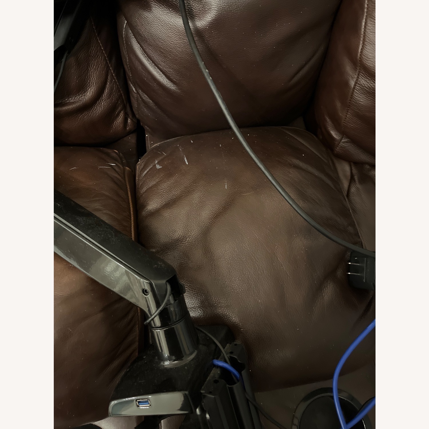 Vintage Dark Brown 2 pc Sofa and Lounge - image-5