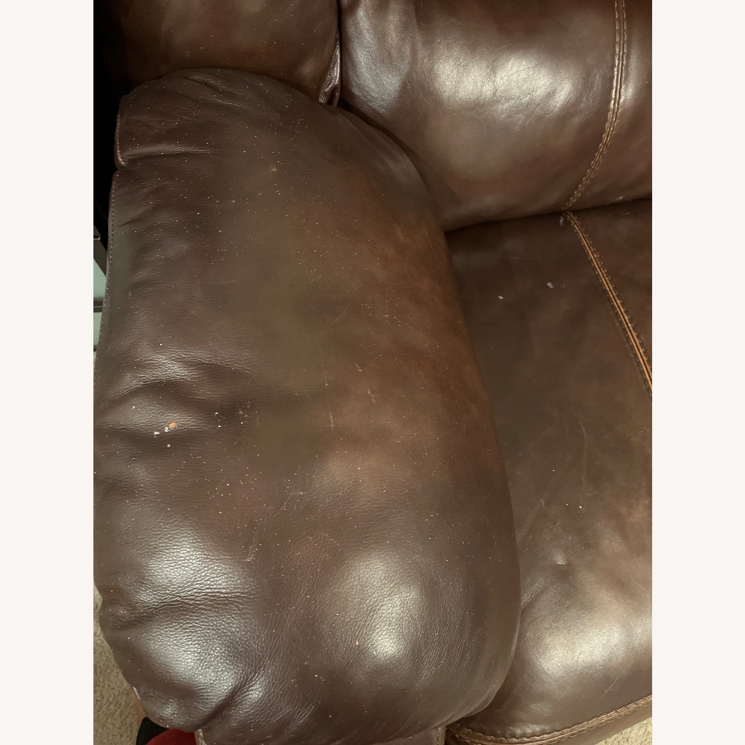 Vintage Dark Brown 2 pc Sofa and Lounge - image-4