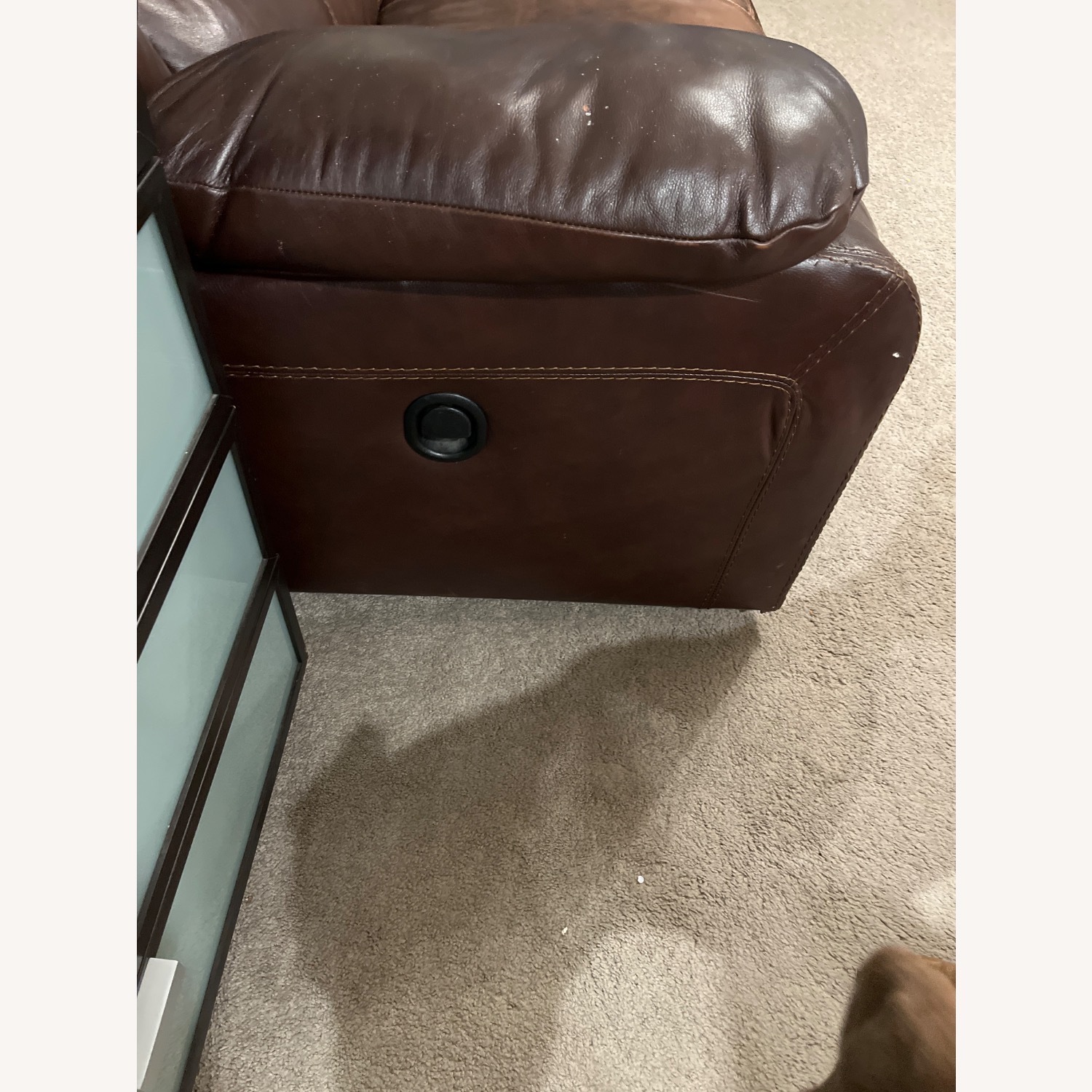 Vintage Dark Brown 2 pc Sofa and Lounge - image-3