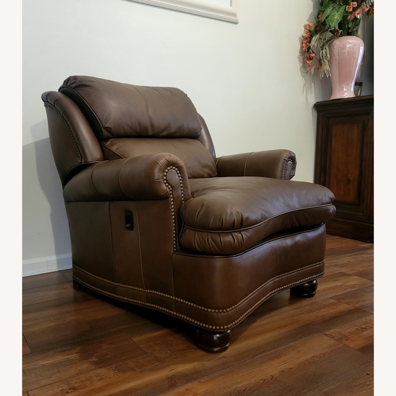 Hancock & Moore Dark Brown Leather Armchair - image-1