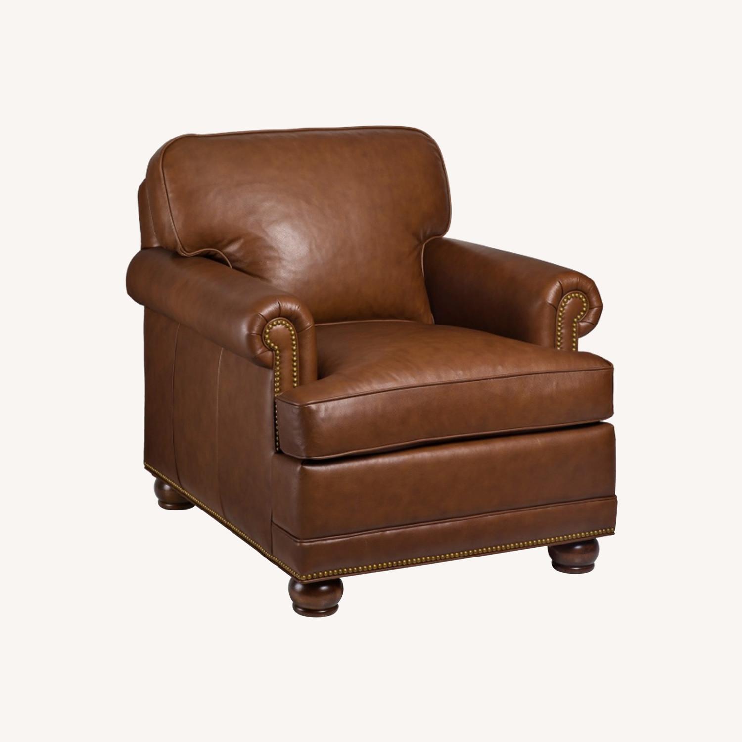 Hancock & Moore Dark Brown Leather Armchair - image-0