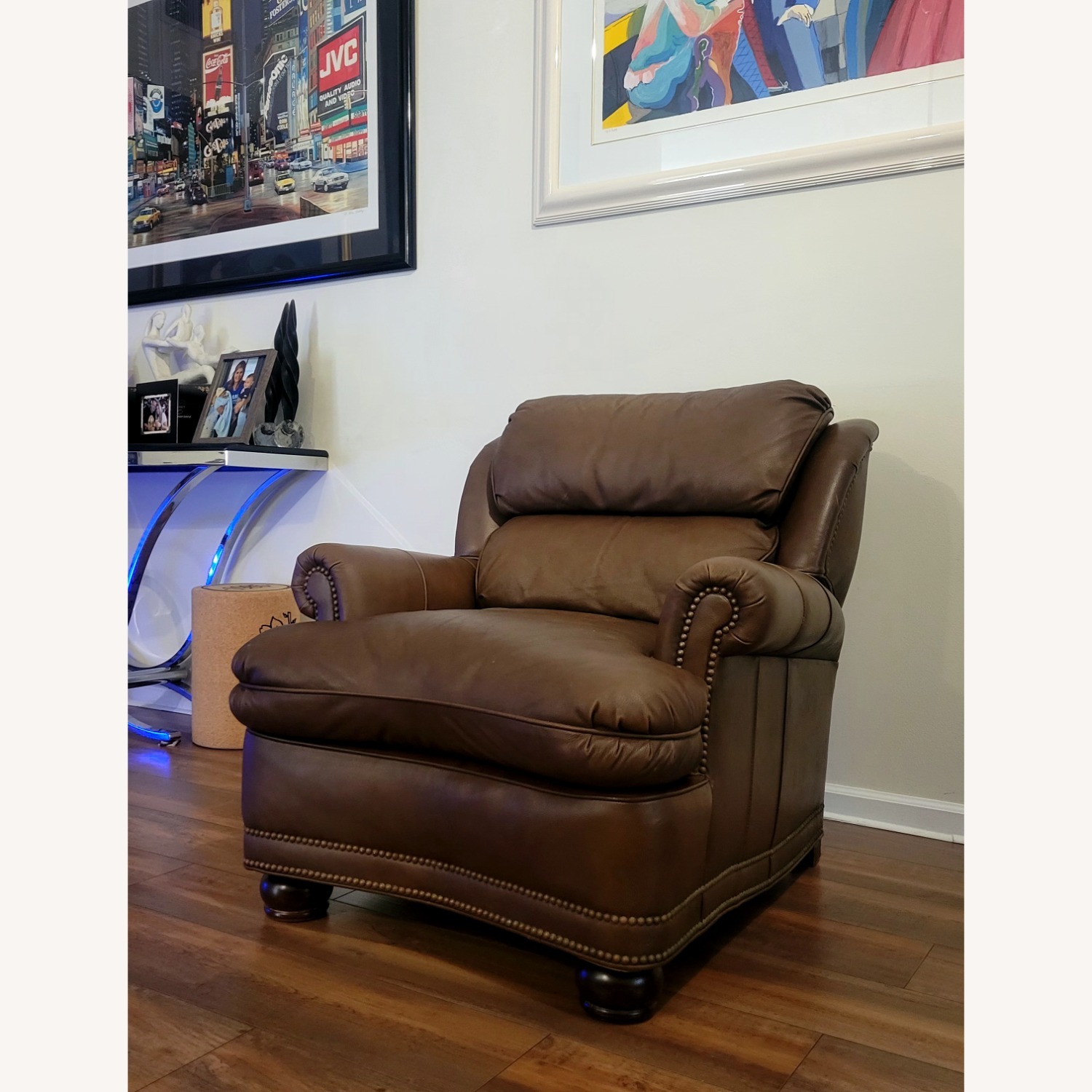 Hancock & Moore Dark Brown Leather Armchair - image-2