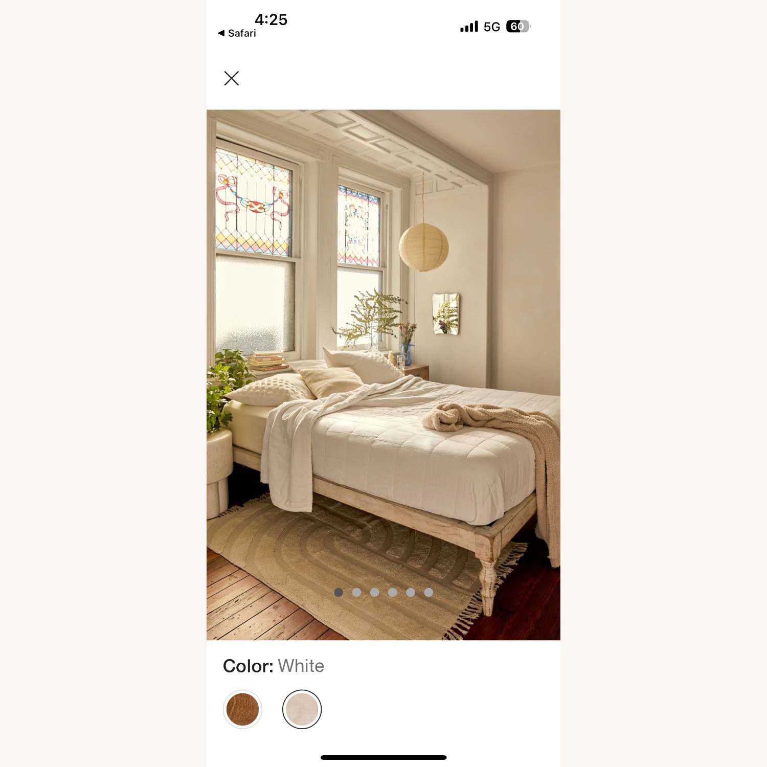 Urban Outfitters Bohemian White Wood Twin Bed - image-1