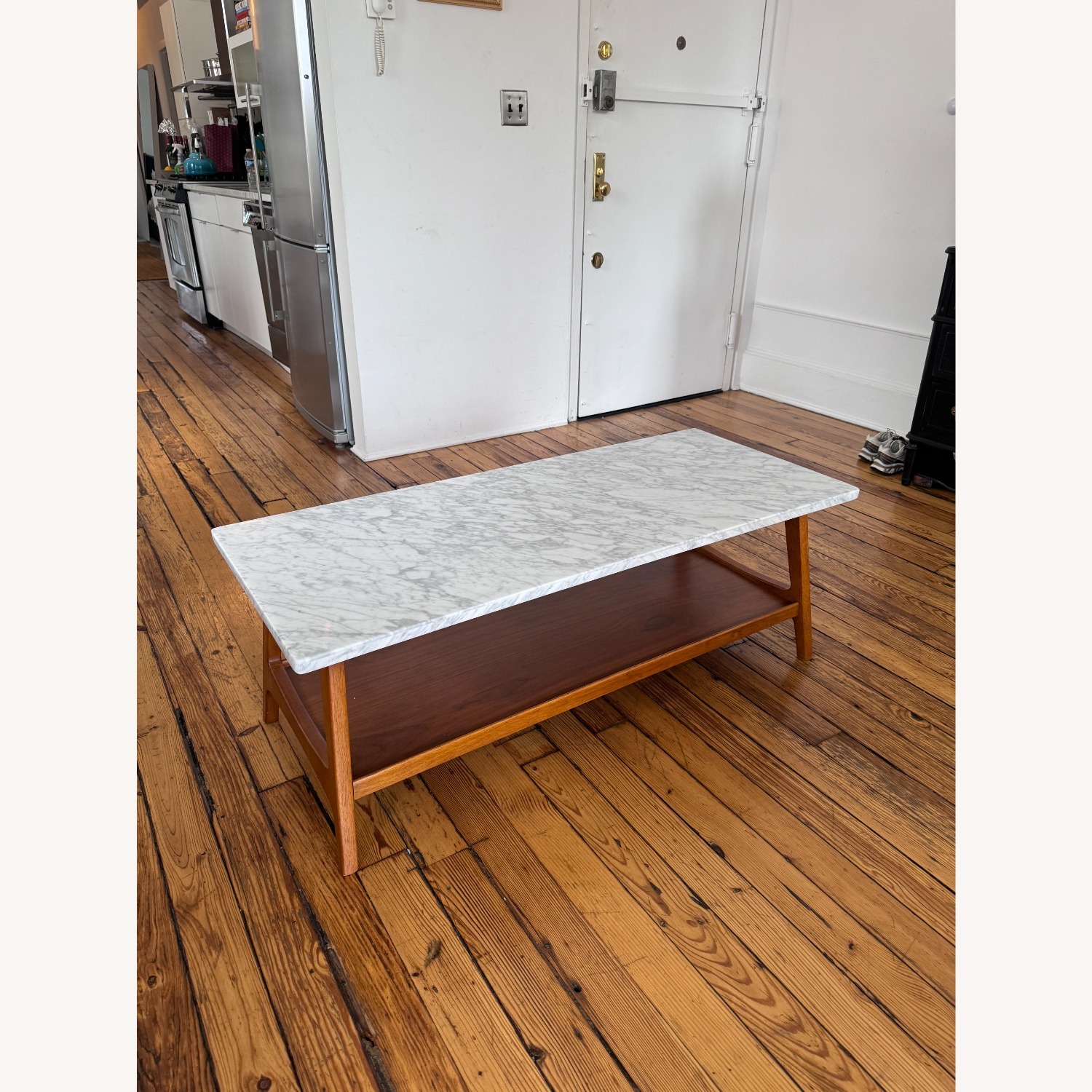 CB2 Reeve White Marble Coffee Table - image-1