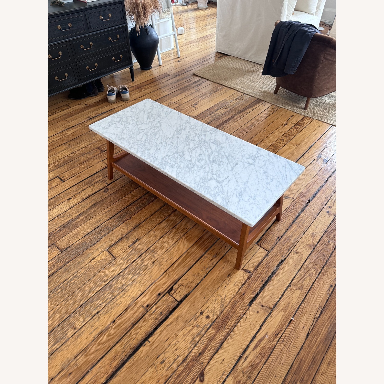 CB2 Reeve White Marble Coffee Table - image-2