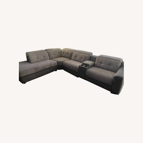 Used Ashley Furniture Modern Gray Reclining Sectional for sale on AptDeco