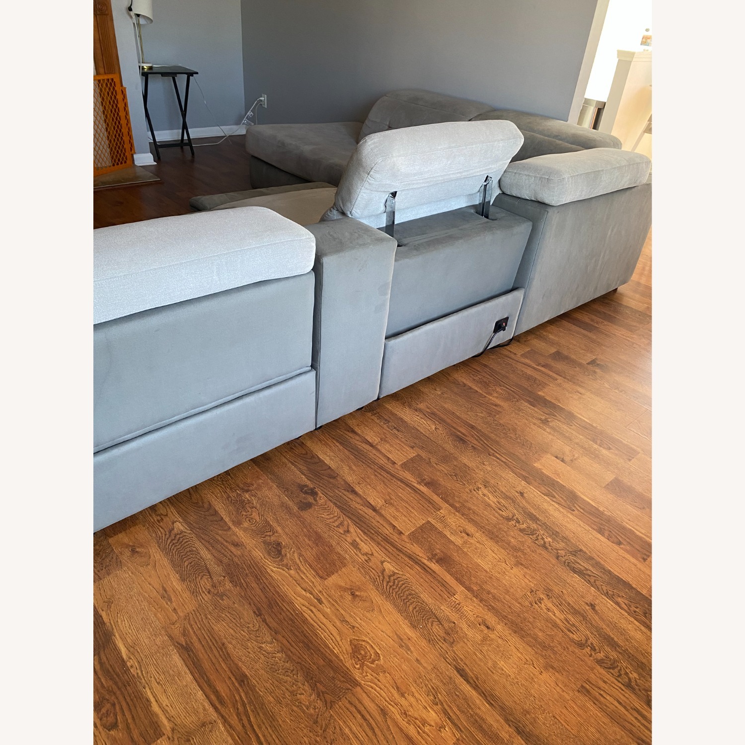 Ashley Furniture Modern Gray Reclining Sectional - image-3